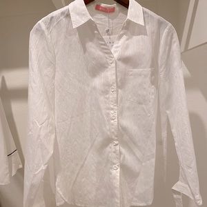 White shirt stripes suit small